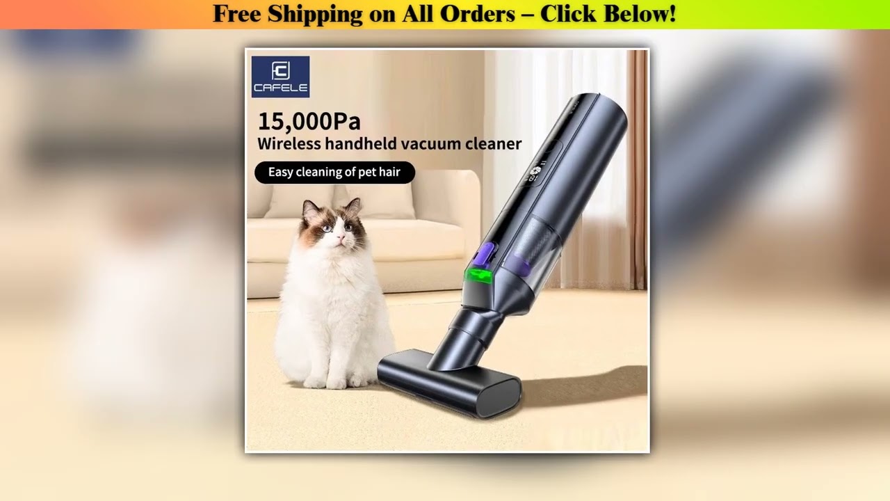 Cafele 15000Pa Wireless Vacuum Cleaner Portable Air Pump Vacuum Sealer Powerful Air Blower 4-in-1