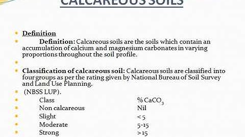 Management of Calcareous Soil
