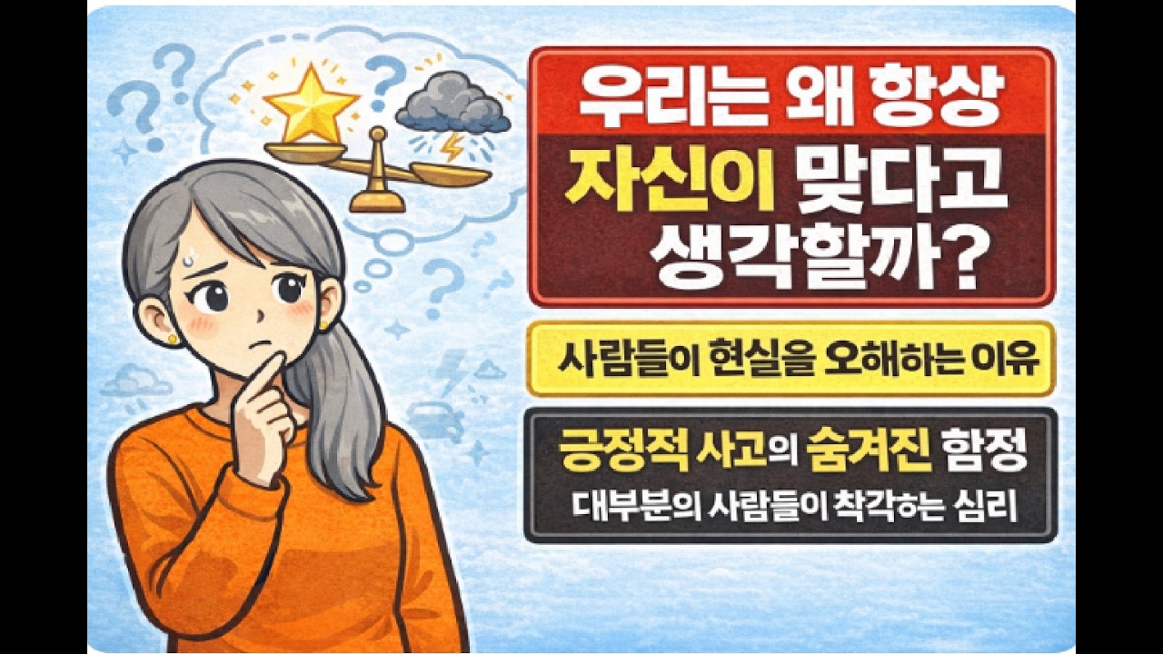 단순한 긍정의 위험한 착각, 왜 사람은 자신만 안전하다고 믿을까, 당신도 모르게 빠지는 심리 오류, 사람들이 절대 인정하지 않는 심리, 우리는 왜 항상 자신이 맞다고 생각할까