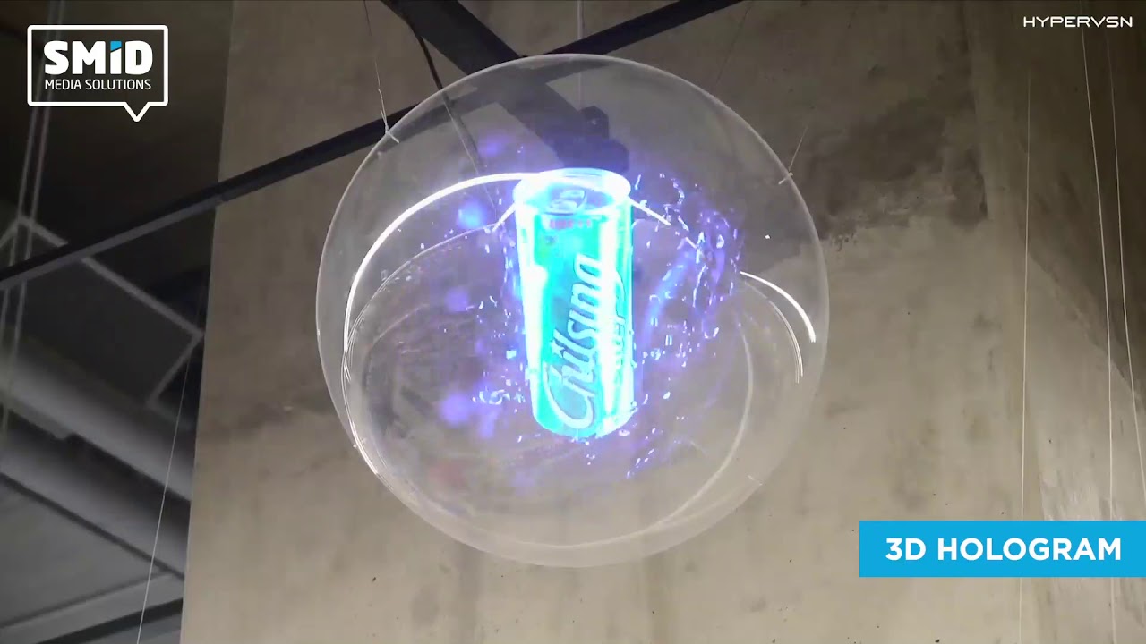 3D Hologram Fan WiFi Projector, 100 Cm Hologram Projector Blote Oog 1600x1184 met Afstandsbediening 3D Reclame Display voor Bar Party 100‑240 V