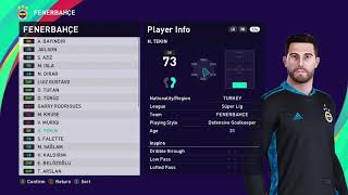 Fenerbahçe Faces & Stats - Pes 2021