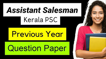 Kerala PSC Assistant Salesman Exam Previous Question Paper 2016