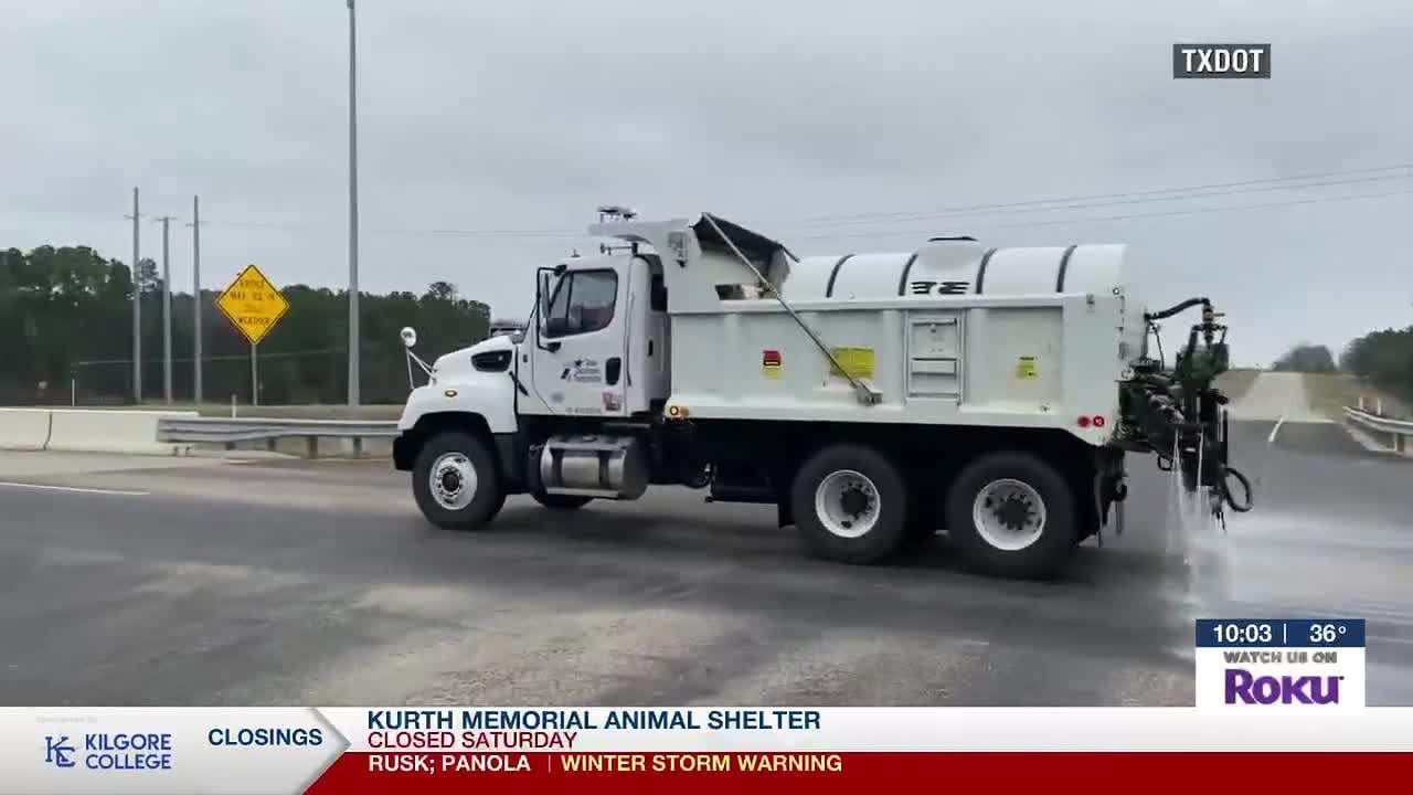 Road crews share road preparations for Tyler ahead of freeze