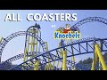 All coasters at knoebels  onride povs  phoenix  twister  front seat media
