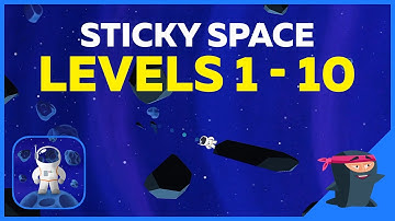 Sticky Space Gameplay - Level 1 - 10  (iOS / Android)