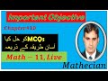 Chapter 10| Important Objective | Math-11