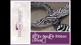 Zebra Ribbon Lanyard ID Badge Holder by BooJee Beads