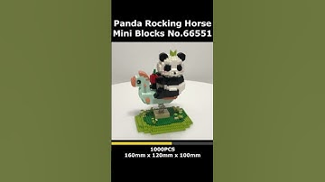 Panda Rocking Horse No.66551 Mini Blocks Preview #lego #brick
