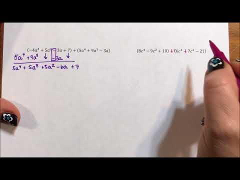 Polynomials - Adding and Subtracting