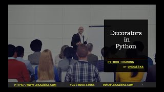 Decorators in Python | Python Training and Placement | Python Training and Certification
