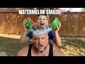 Watermelon Smash Challenge ๐ - Fun Family Game with Caleb & Dad!