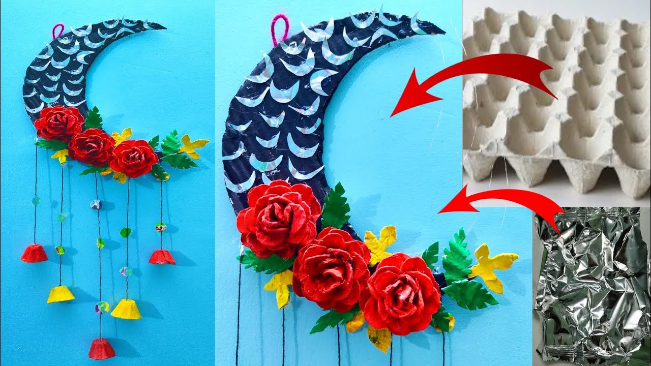 unique egg tray craft idea DIY home decor New egg tray craft moon