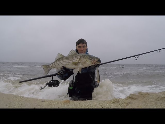 Tough Pre Storm and Post Storm Surf Fishing 