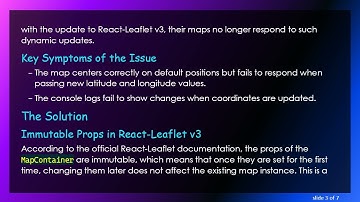 Solving the Issue of React-Leaflet Map Not Updating Dynamically