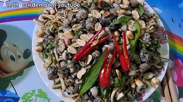 GỎI ỐC ĐẮNG BẮP CHUỐI *ATĐG*ẨM THỰC @ĐEN ĐEN GÒM YOUTUBE