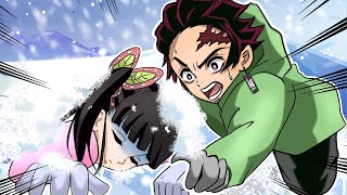もしも炭治郎とカナヲが雪山で遭難したら？炭治郎「カナヲ、どこだ！？」カナヲ「炭治郎、助けて…！」【鬼滅の刃×声真似】