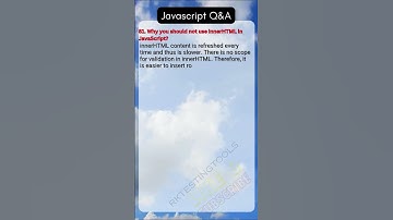 81  Why you should not use innerHTML in JavaScript