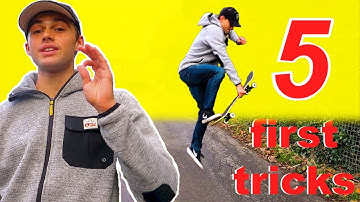 5 Easiest Skateboard Tricks To Learn Before You Can Ollie!!!