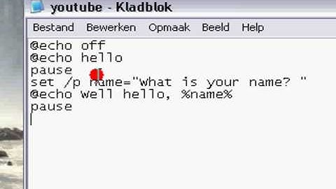 .Bat tutorial - 2 setting variables