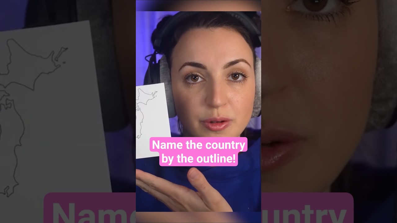 ASMR - Name the countries by the outline! #shorts