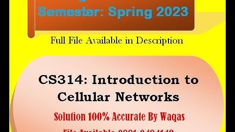 CS314 ASSIGNMENT 2 SOLUTION BY WAQAS 100% CORRECT 2023