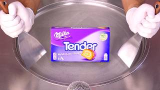 How to make MILKA TENDER Ice Cream Rolls | ASMR (no talking)