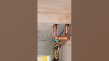 Soldering copper pipes from a to b #asmr #asmrsounds #howto #diy #subscribe #youtubeshorts #tools