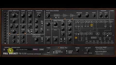 Full Bucket FB-3100 - VST synthesizer - factory presets demo