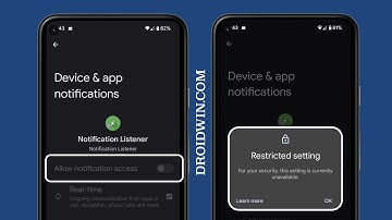 Fix Allowed Notification Access Greyed Out: Restricted Settings in Android 13