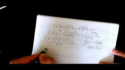 csc^4x cot^4x=2cot^2x+1 Verifying Trigonometric Identities, How to Verify Trig Identities