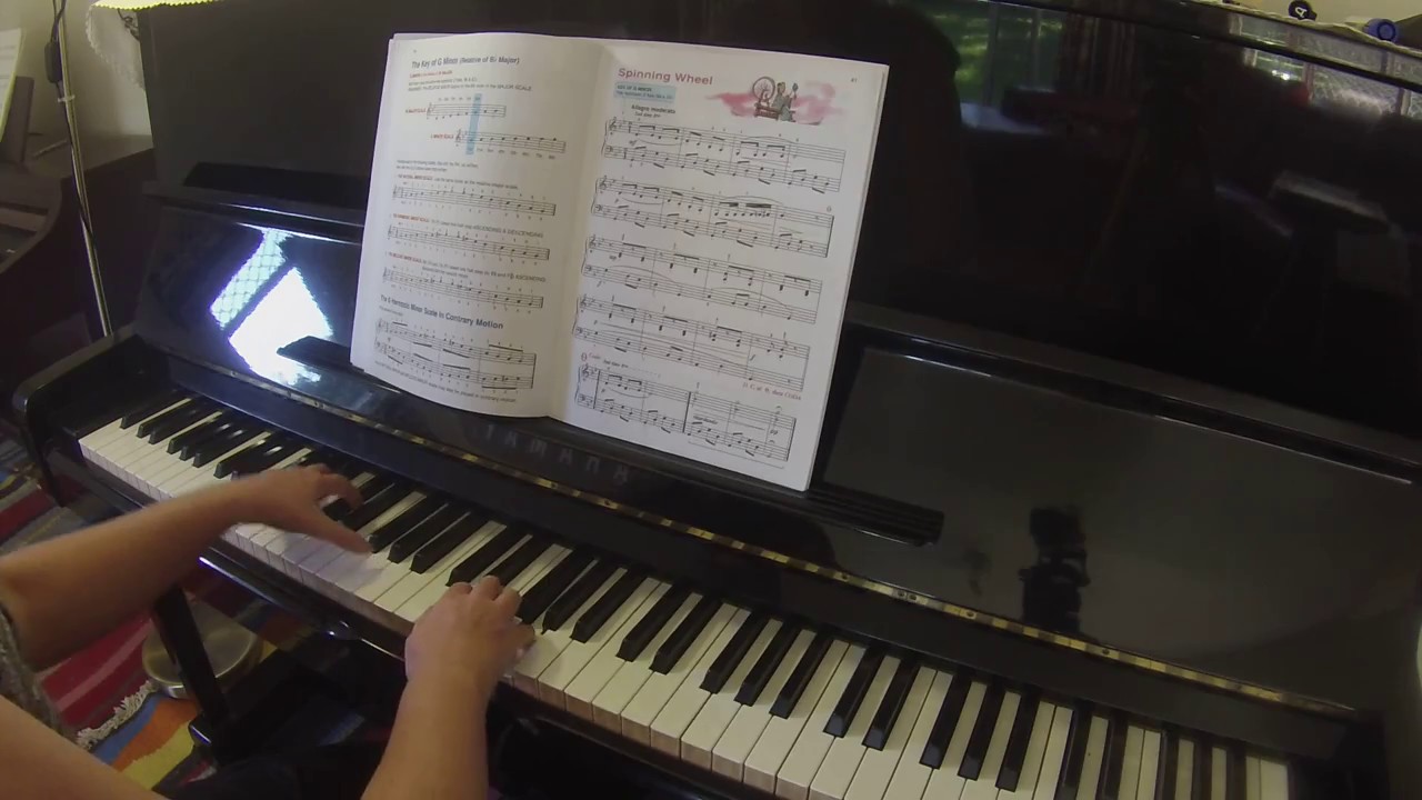 Spinning Wheel Alfred's Basic Piano Library lesson book 4 YouTube