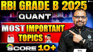 How to Prepare for RBI Grade B 2025 Quant | RBI Officer Phase 1 Important Topics Preparation Tips