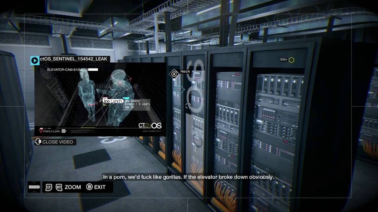 Watch Dogs Awkward Elevator Conversation (Funny Video Game Moments)