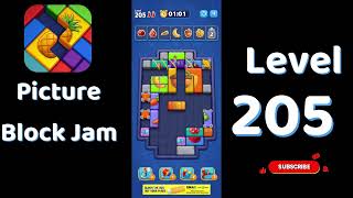 Picture Block Jam Level 205 Walkthrough 🧩🎮 | Puzzle Gameplay & Solution | Solutionguruji