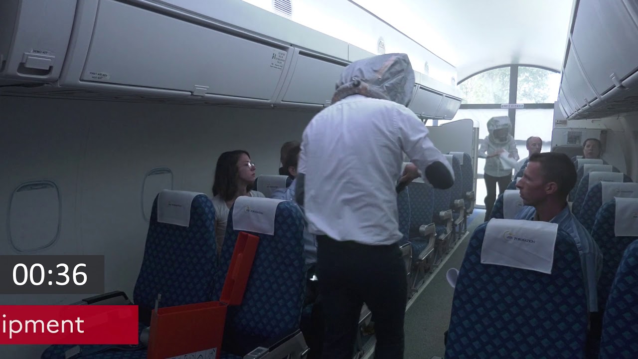 Treatment of a thermal runaway in cabin with 2 flight attendants