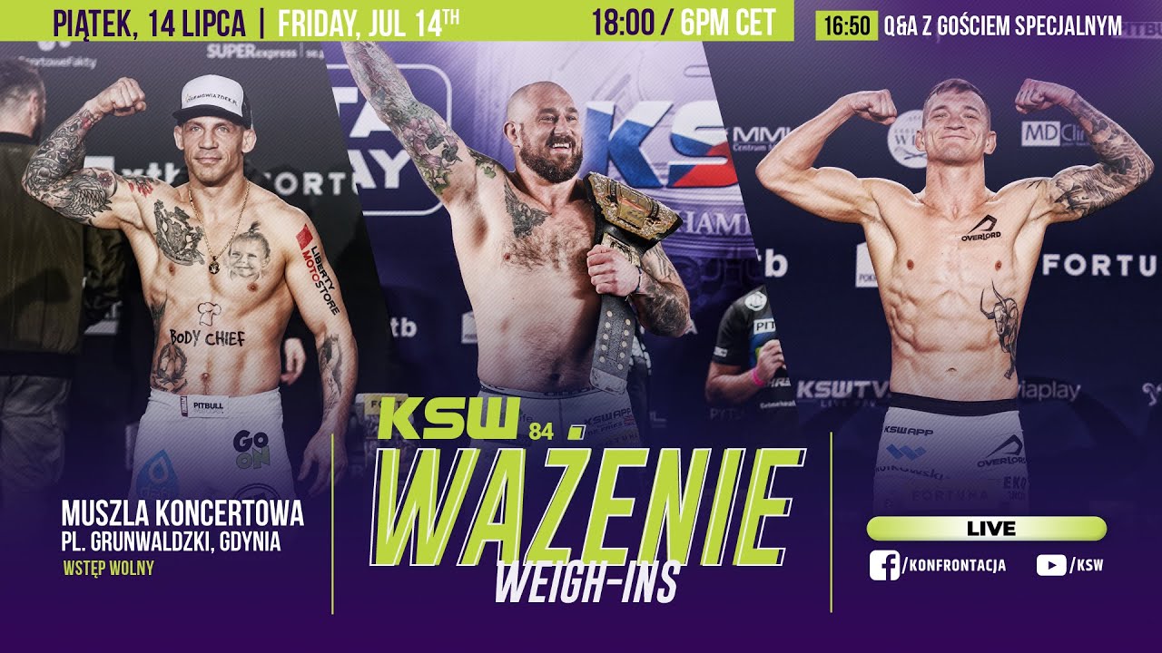 KSW 84 Weigh-in Results Heavyweight Title Fight Set