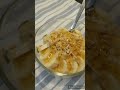 Leftover crumbs from coconut fig Squares put on top of yogurt! #yogurt #breakfast #banana #food