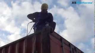 Twist anchor on container