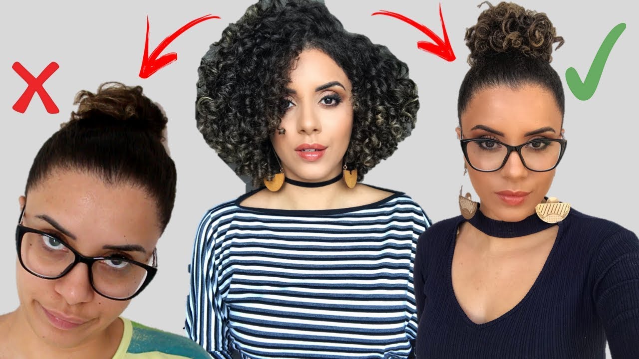 COQUE VOLUMOSO para cabelo CACHEADO CURTO