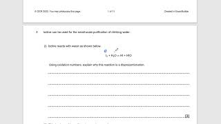 Redox AS level Exam Technique