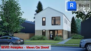 Revit Step By Step for Beginners: Creating fourplex - Part 15: Placing Second Floor Plan On Sheet