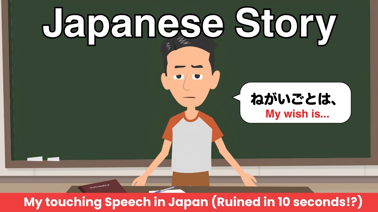Japanese Story | 七夕 | My touching speech in Japan (Ruined in 10 seconds!?) | Japanese Conversation