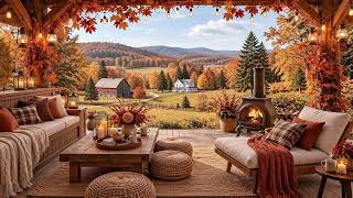 Soft Music In Tranquil Autumn Ambience 🍂 Cozy Village Fall Porch & Soothing Piano for Unwind screenshot 2