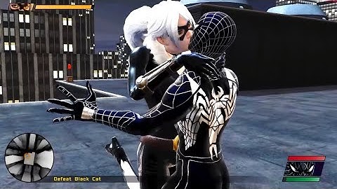 Spider-Man Vs Black Cat (The Amazing Web Of Shadows Black Suit Mod) - Spider-Man Web Of Shadows