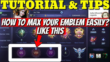Tutorial How to MAX EMBLEM easily • Mobile Legends Tips & Tutorial