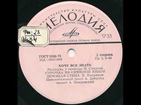 Хочу все знать. Рассказы о природе. Н. Сладков. Д-00031639. 1972