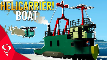 Tiny Heli Carrier Ship With AWESOME Mini Helicopter INSIDE! - Stormworks: Build and Rescue Gameplay