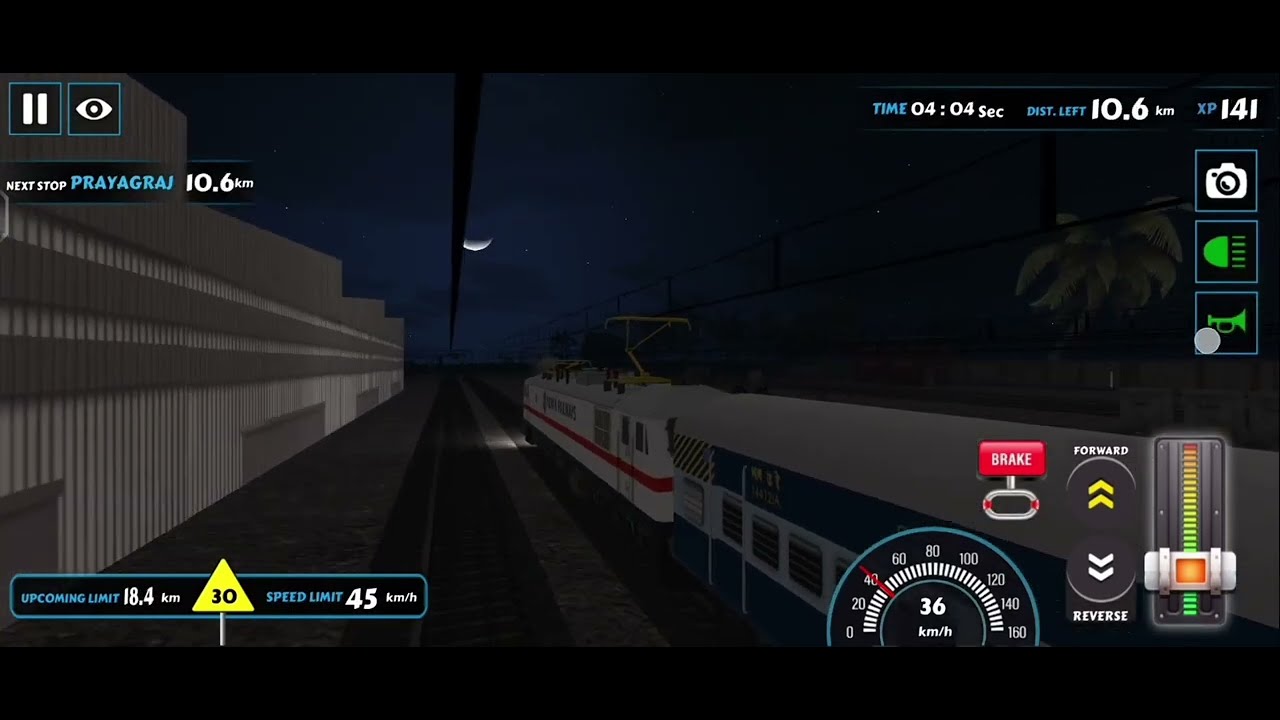 New train game wab-4 locomotive LHB Coach couple prayagraj to allahabad journey #gaming #viral 