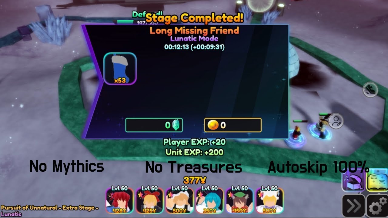 TTA Winter Event 2025 | Extra Stage Lunatic Mode - No Mythics, Treasures.