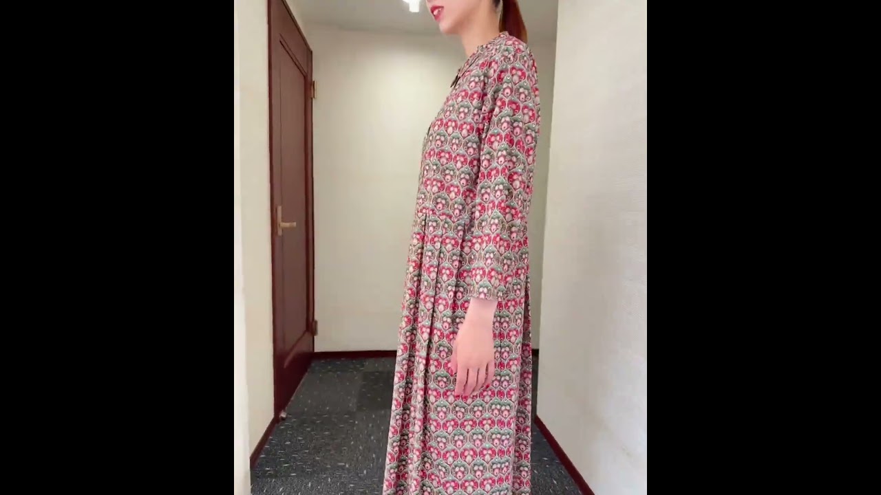 リバティスモールカラーシャツワンピース